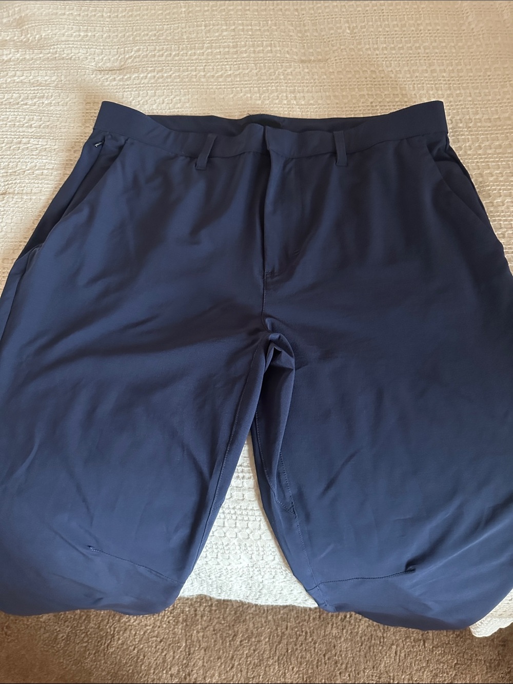 Fabletics navy size L comfy everyday slacks. Can dress up too